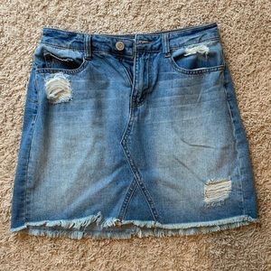 Jean mini skirt